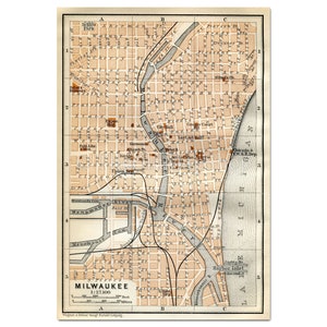 Milwaukee, Wisconsin, United States, 1899 Antique Guide Map .JPG File, Digital Download to Print