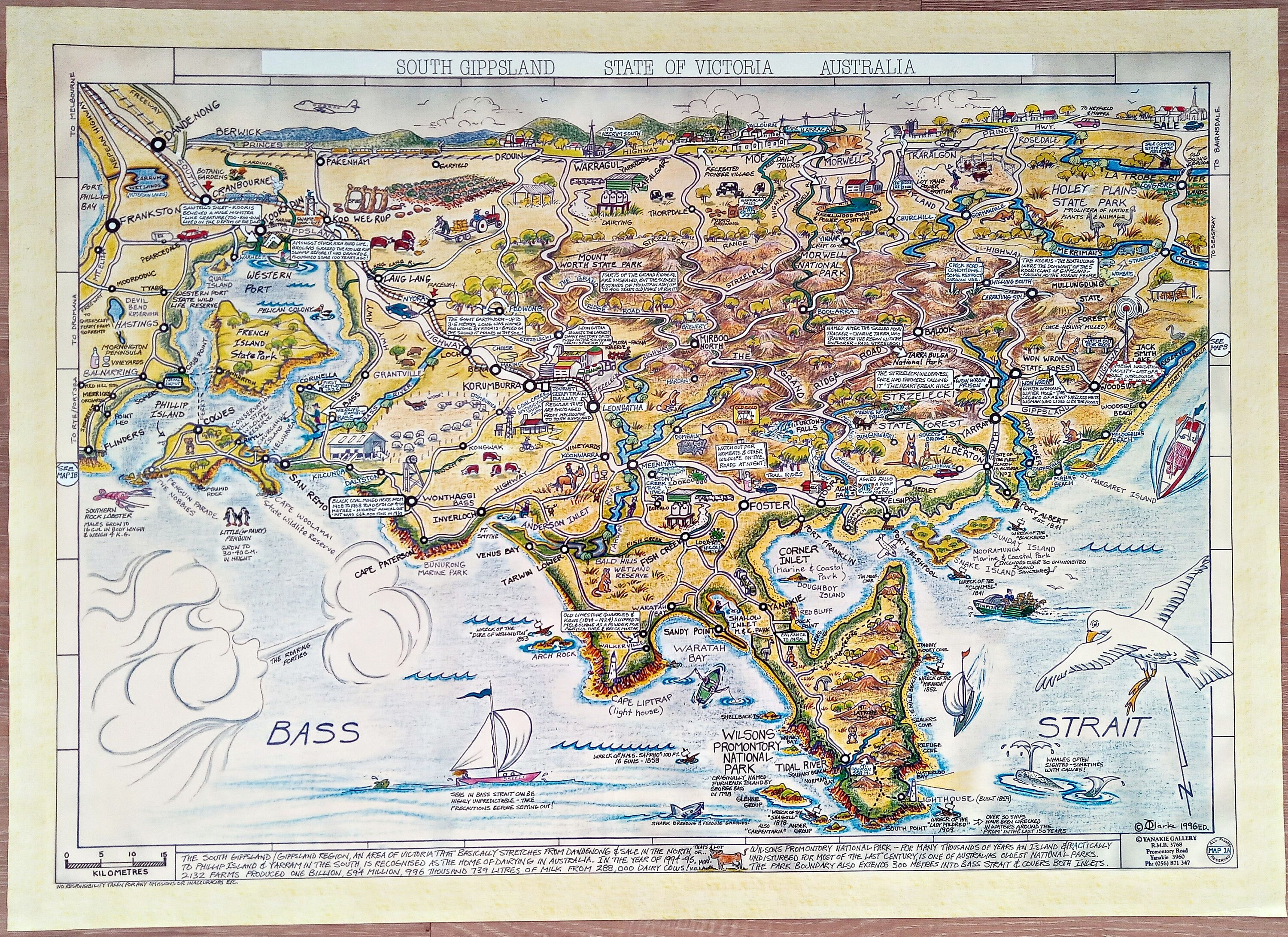 French Island Australia Map 1996 South Gippsland State Of Victoria Australia Pictorial | Etsy Uk