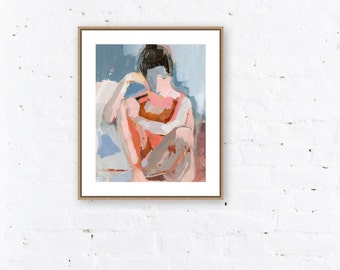 Predicting Angel, Fine Art Print Reproduction of an Abstract Figure Painting by Donna Weathers