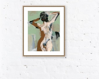 9x12 Fine Art Print Reproduction of an Abstract Figure Painting by Donna Weathers