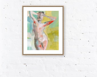 8x10 Fine Art Print Reproduction of an Abstract Figure Painting by Donna Weathers