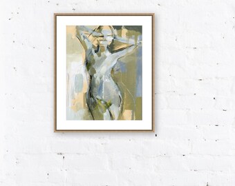 8x10 Fine Art Print Reproduction of an Abstract Figure Painting by Donna Weathers