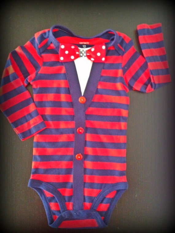 Items similar to Baby Boy Cardigan with Bow Tie Preppy Modern look on Etsy