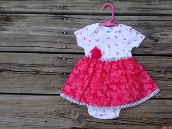 Items similar to Baby Girl Dress Onesie Preppy Modern Look on Etsy