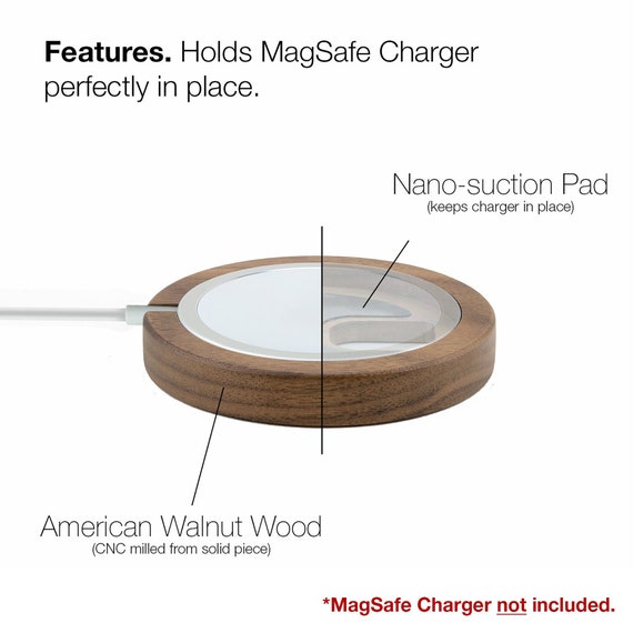 MAG PUCK Support MagSafe en bois Chargeur sans fil MagSafe Stand