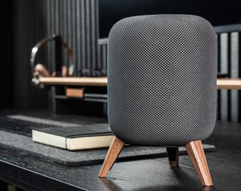 TriPod Max für Apple HomePod Amerikanischer Nussbaum Ständer für Smart Speaker Minimalistisch Wohnen Geschenk