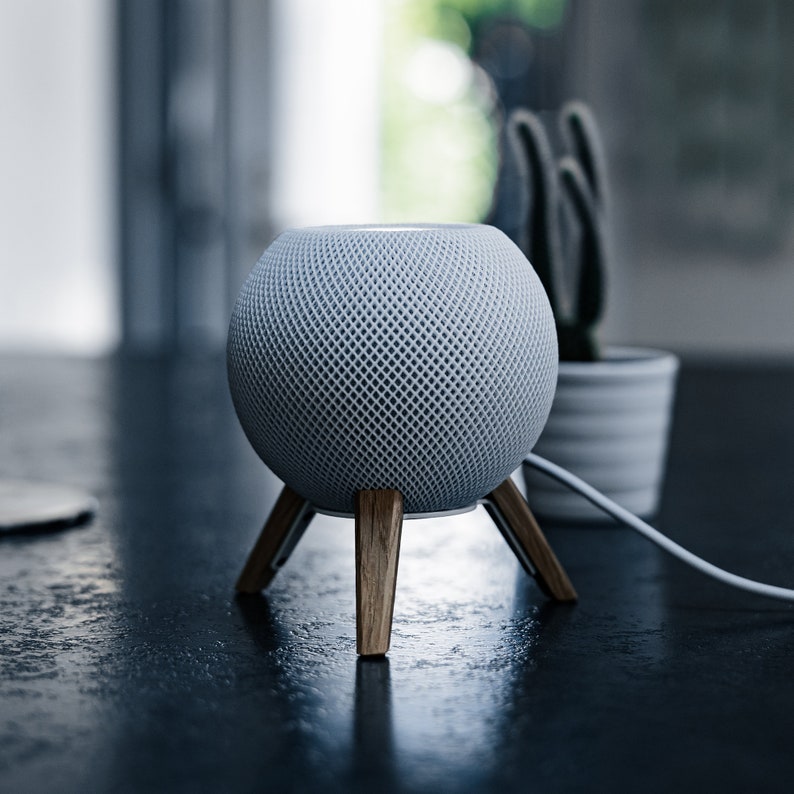 Tripod Wooden Stand for Apple Homepod Mini Handmade Gift Etsy