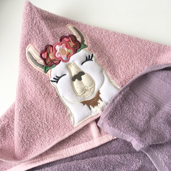 llama baby towel