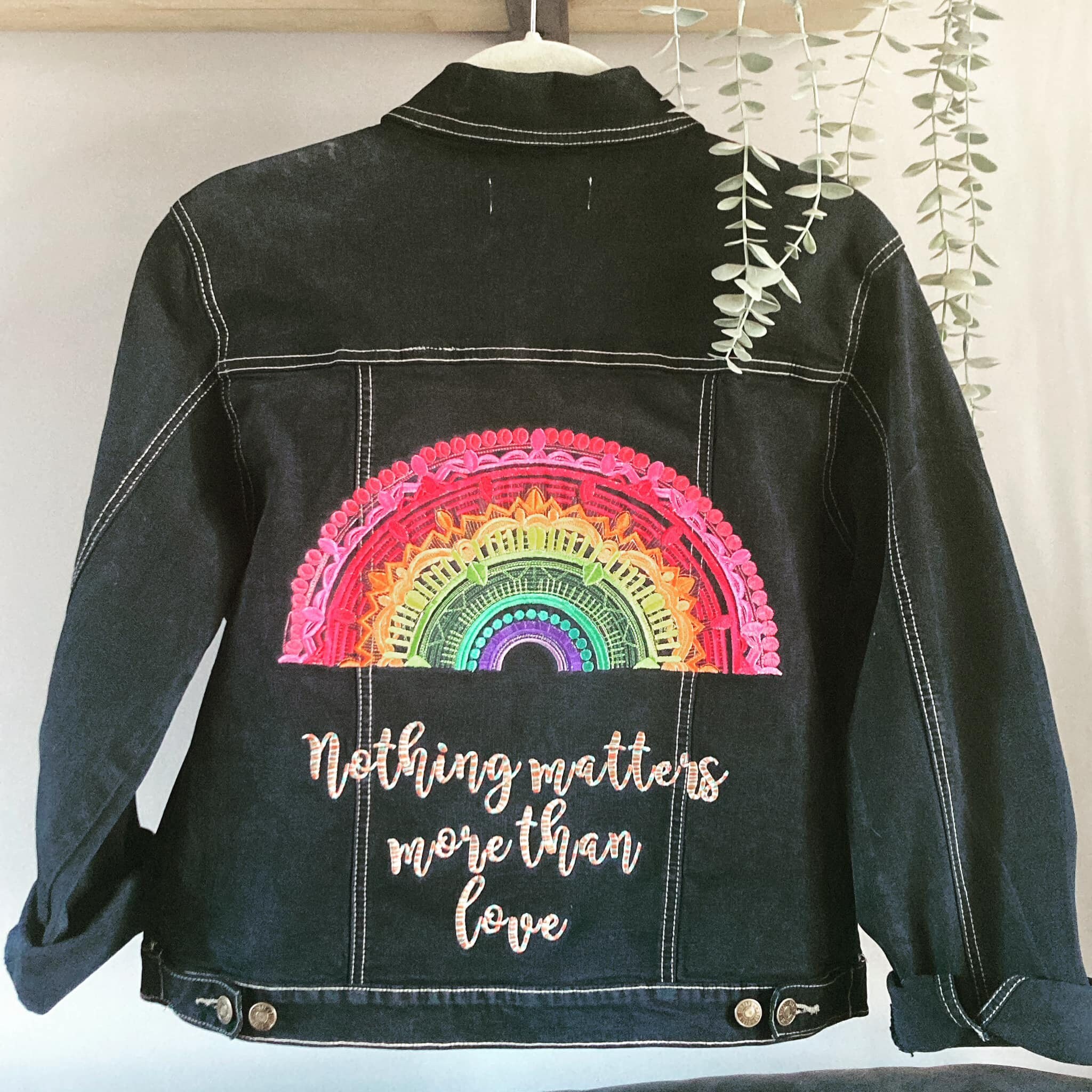 Rainbow ombre hotsell jean jacket