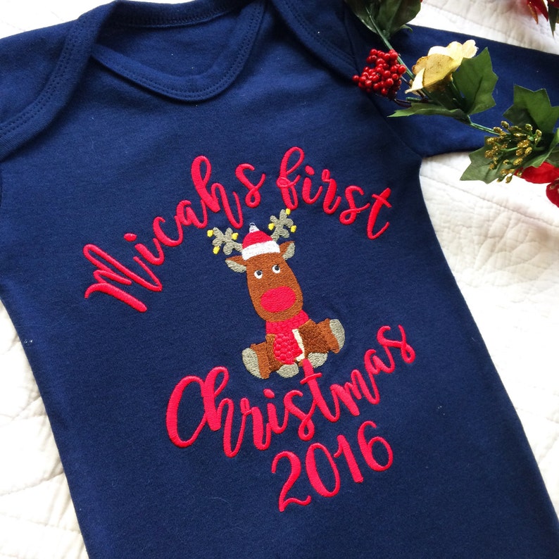 baby's 1st christmas baby grow