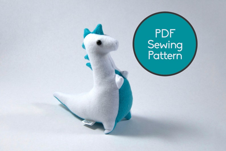 Dinosaur Pattern Bundle, PDF Sewing Pattern, Brontosaurus T-rex and ...