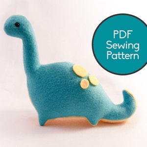 Dinosaur Pattern Bundle, PDF Sewing Pattern, Brontosaurus T-Rex and Stegosaurus Sewing Pattern Set image 3