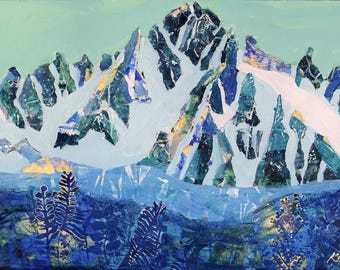 Emerald Mt Sneffels – Impresión de montaña sobre lienzo