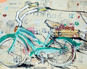 Impresión de arte de bicicleta crucero Sassy en lienzo