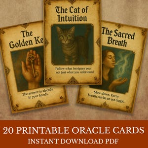 L'Oracolo del Divenire – PDF - 20 Carte Stampabili per il Lavoro Ombra, la Scoperta di Sé e la Magia Interiore