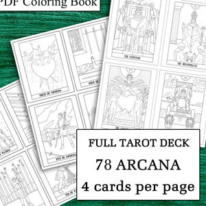 Colora le tue carte dei tarocchi: mazzo stampabile di 78 carte (PDF)