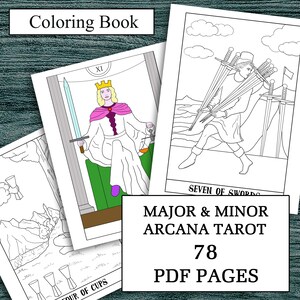 Bemalen Sie Ihr eigenes Tarot Deck: 78 druckbare Karten (PDF Sofort-Download)