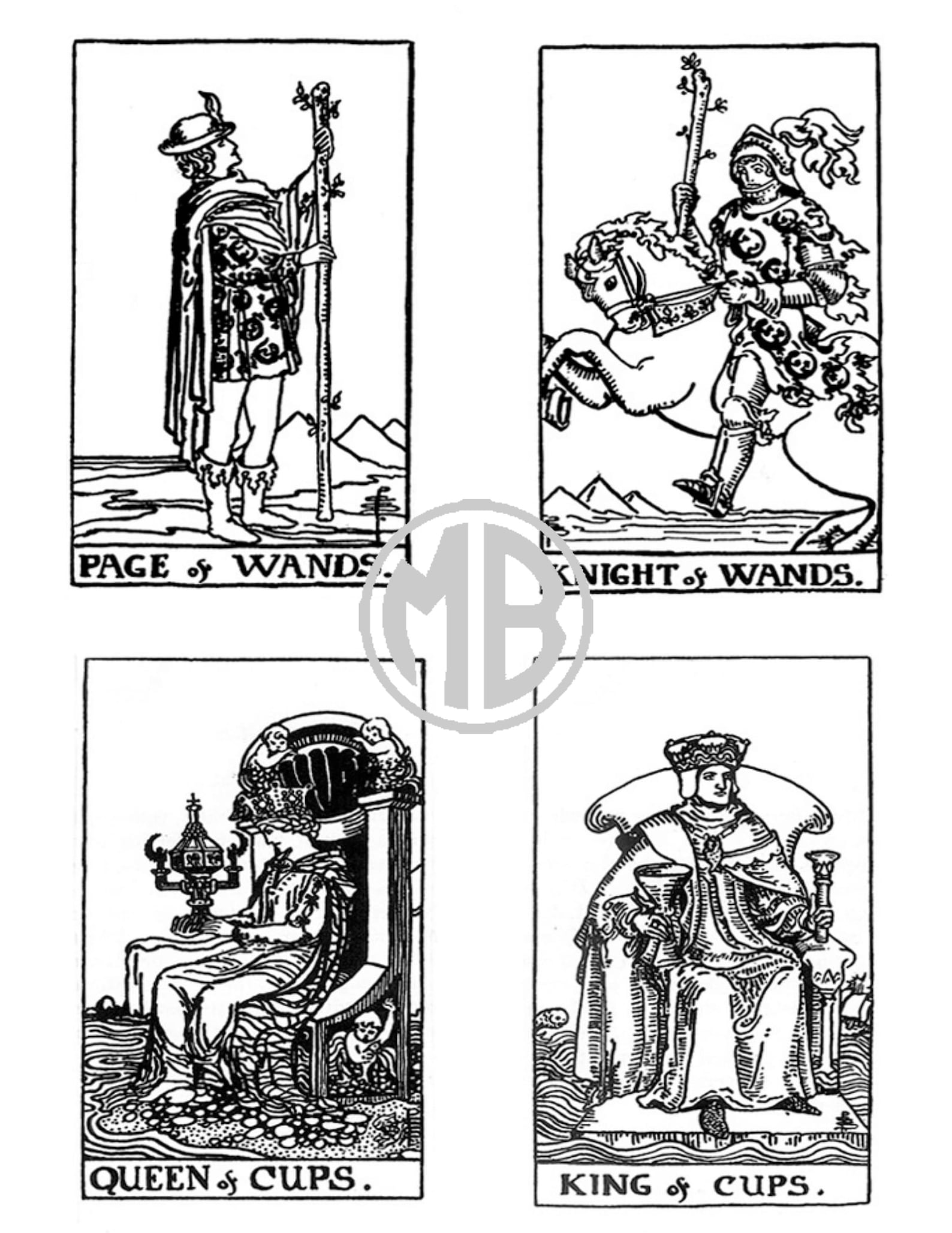 Color Your Own Tarot Rider-waite Cards | PDF Coloring Book | Coloring ...