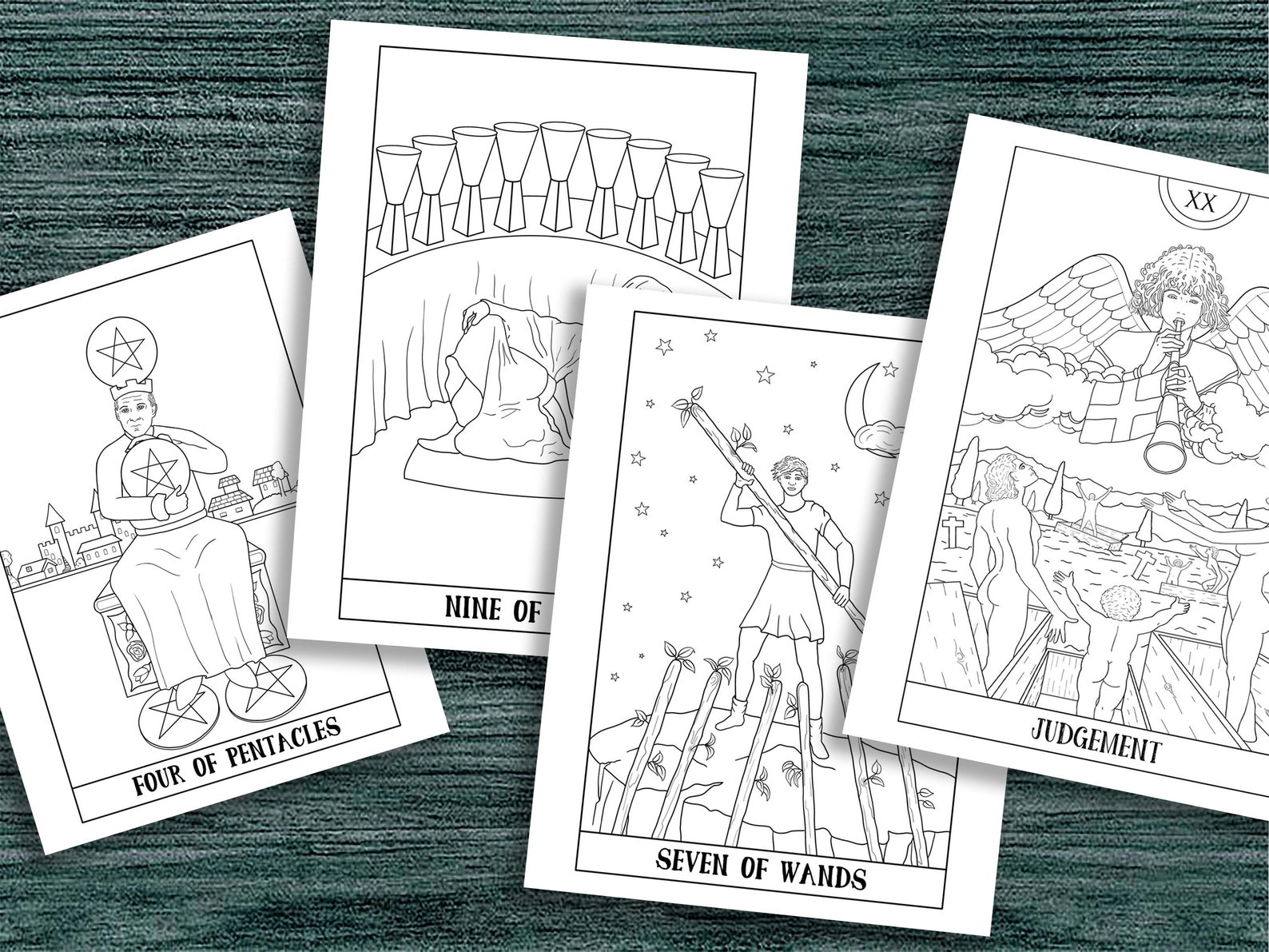 Color Your Own Tarot Cards | PDF Coloring Book | Coloring Pages ...