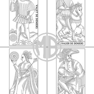 Color Your Own Tarot De Marseilles Cards | PDF Coloring Book | Coloring ...