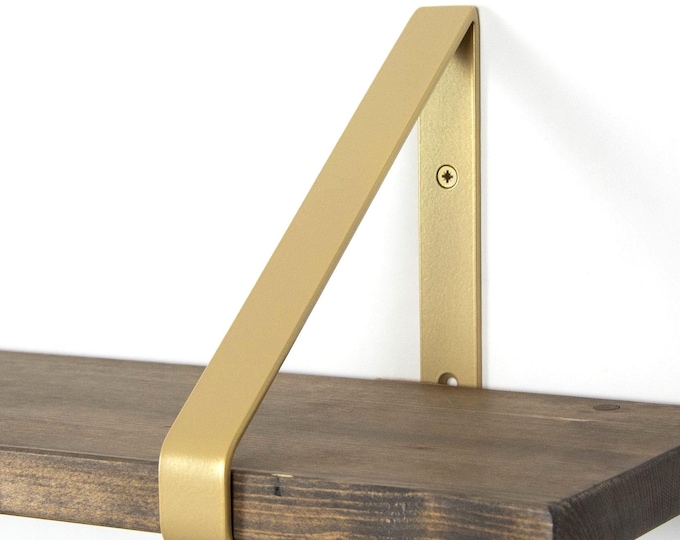 Metal Brackets for Shelf -  Champagne Gold Color Shelf Bracket