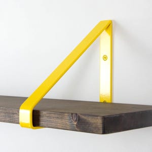 Modern Shelf Bracket - Yellow Gloss Color Steel Bracket