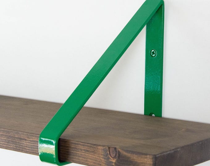 Hanging Shelf Bracket - Dark Green Gloss Color Triangle Bracket
