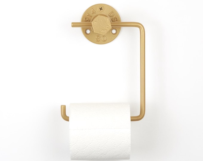 Toilet Roll Holder, Compact Toilet Paper Holder For Tidy Bathrooms, Perfect Housewarming Gift, Color Pictured - Champagne Gold