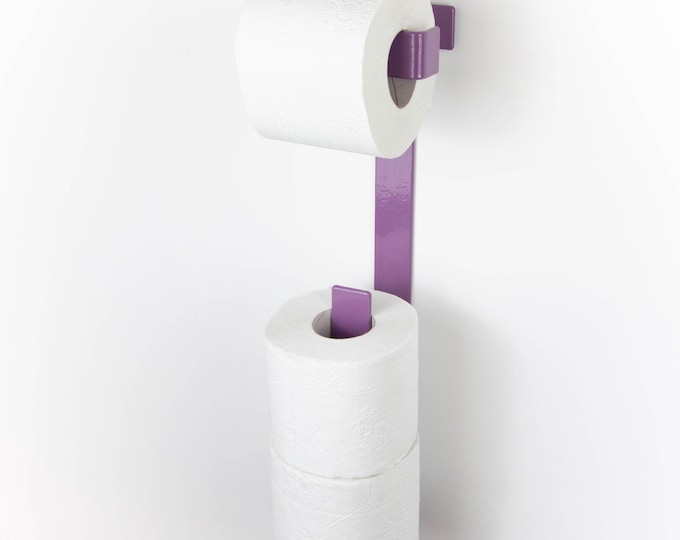 Toilet Paper Holder with Storage – 3 Roll Toilet Paper Organizer for Bathroom, Stylish Accessory, Color Pictured Violet Gloss