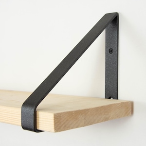Soporte para estante - Color negro texturizado arena - Soporte resistente - Estantería - Soporte para estante - Soporte para estante de metal