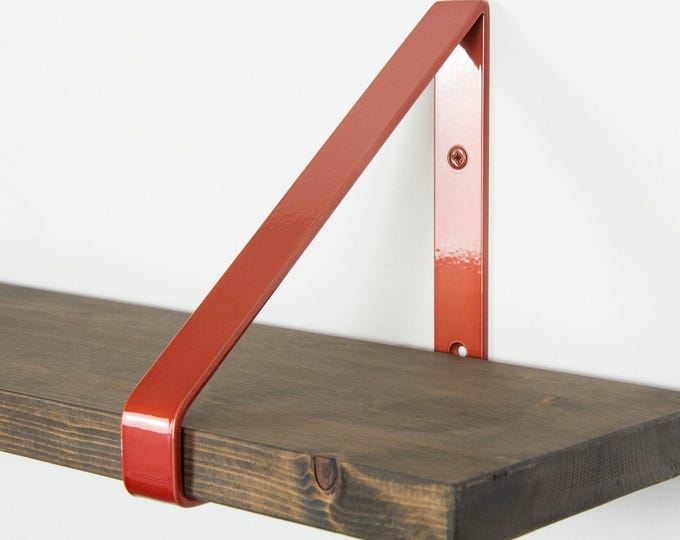Modern Shelf Bracket - Candy Rose Color - Shelf Bracket - Heavy Duty Bracket - Metal Bracket - Shelving
