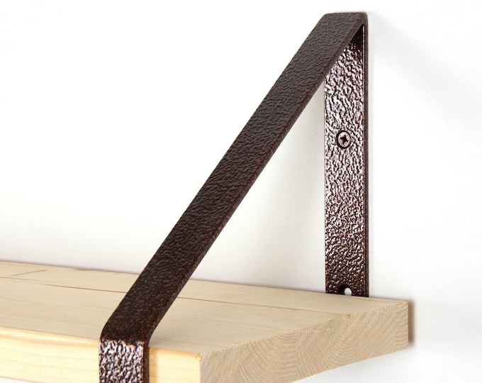 Metal Shelf Bracket -  Antique Copper Color - Heavy Duty Bracket - Shelving - Triangle Bracket - Shelf Bracket