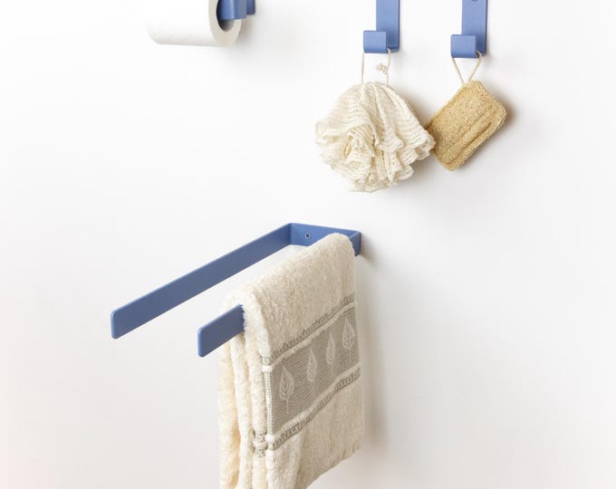 Pastel Bathroom Accessories - Mix and Match Toilet Paper Holder, Towel Holder or Hook - Create Your Own Stylish Decor