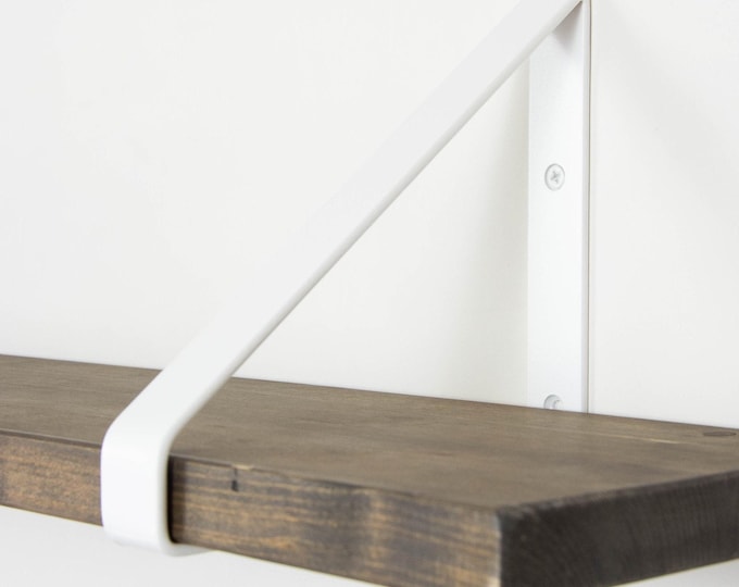 Metal Shelf Bracket - White Matte Color - Shelf Bracket - Shelving - Heavy Duty Bracket - Steel Shelf Bracket