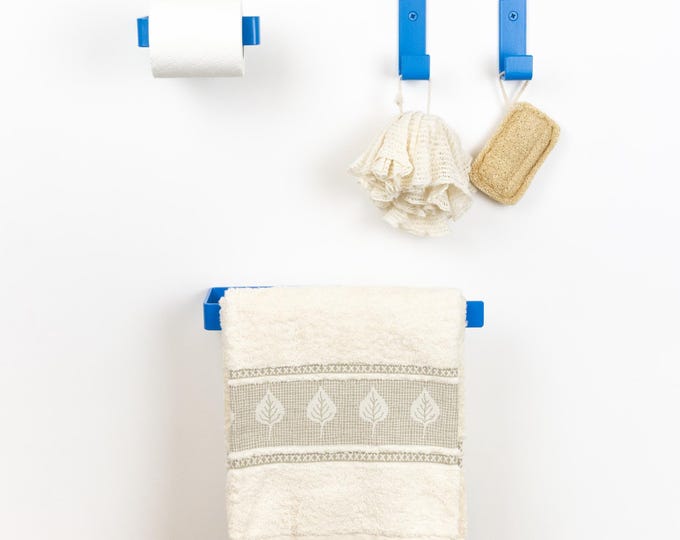 Vibrant Bathroom Accessories: Toilet Paper Holder, Towel Holder or Hook - Create Your Own Bathroom Set - Mix and Match Styles and Colors