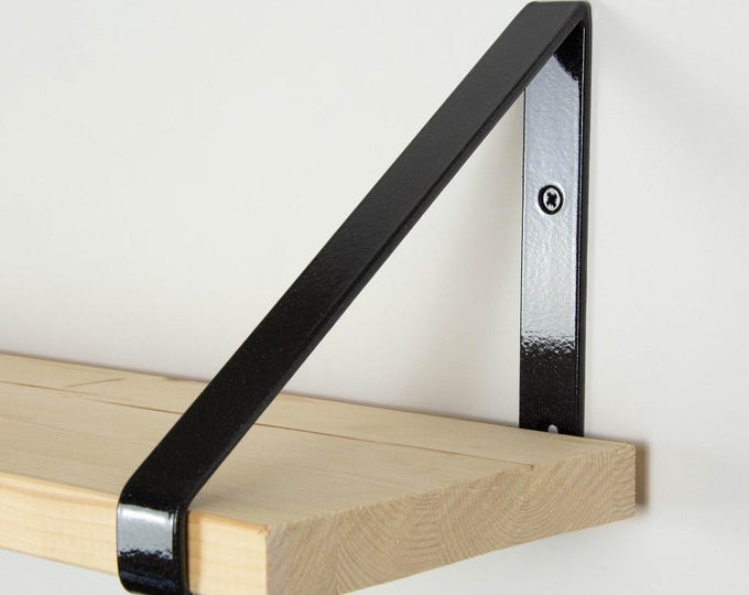 Metal Steel Bracket - Galaxy Black Color - Heavy Duty Bracket - Shelf Bracket - Triangle Bracket - Steel Bracket - Bracket