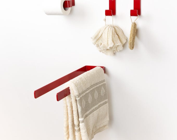 Vibrant Bathroom Accessories - Toilet Paper Holder, Towel Holder or Hook - Create Your Own Set - Modern Bath Hardware