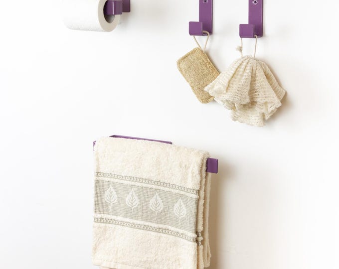 Eclectic Bathroom Hardware - Mix and Match Toilet Paper Holder, Towel Holder or Hook, Colorful Bath Accessories, Choose Your Style and Color