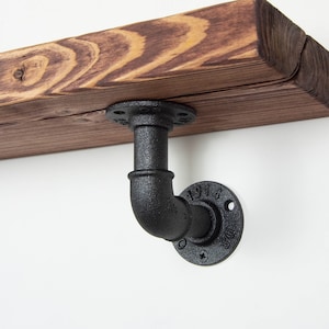 Industrial Pipe Bracket | Shelf Brackets | Industrial Shelving | Industrial Decor | Pipe Shelf Brackets