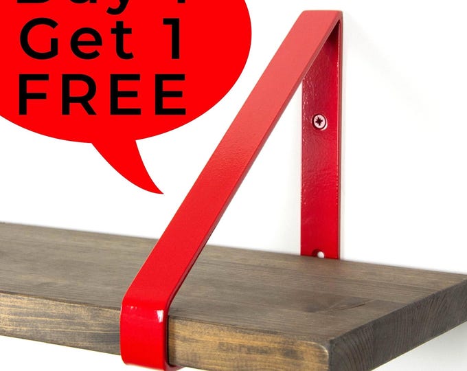 Modern Shelf Bracket For Hanging Shelf - Red Gloss Color