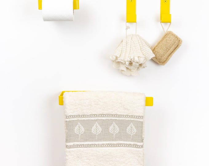 Colorful Modern Bath Hardware - Vibrant Toilet Paper Holder, Towel Holder, or Hook - Personalized Mix & Match Bathroom Set