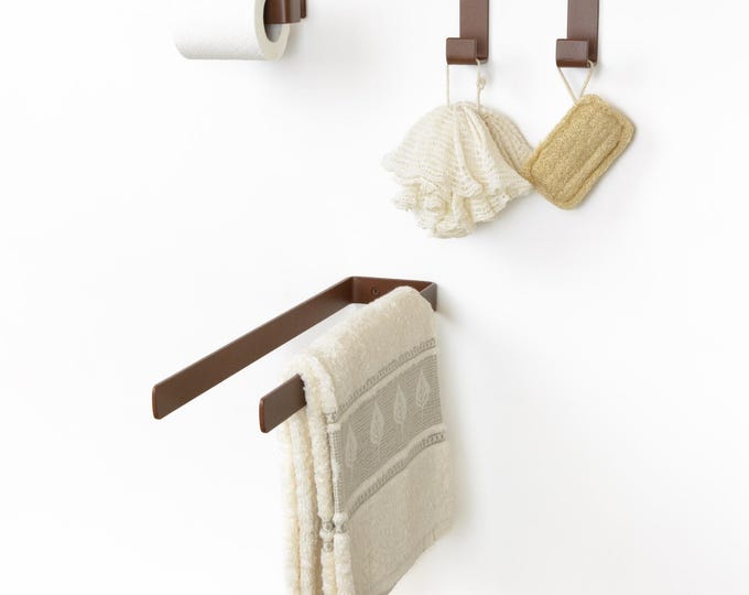 Stylish Bathroom Hardware - Mix and Match Toilet Paper Holder, Towel Holder or Hook - Custom Color, Style, and Size Home Decor