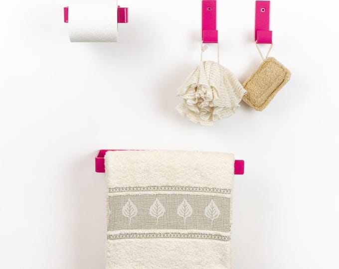 Vibrant Bathroom Hardware - Build Your Own Bundle: Toilet Paper Holder, Towel Holder or Hook - Modern Pop of Color Decor