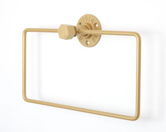 Swing Towel Ring, Sleek Modern Bathroom Accessory, Designed For Easy Access And Style, Thoughtful Home Gift, Color Pictured - Champagne Gold