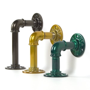 Floating Shelf Bracket - Pipe Shelving Brackets - Industrial Handmade Shelf Brackets - Colorful Shelf Bracket