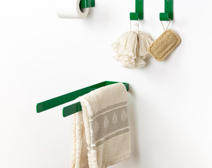 Eclectic Bathroom Accessories - Mix and Match Toilet Paper Holder, Towel Holder or Hook - Create Your Own Colorful Bath Set