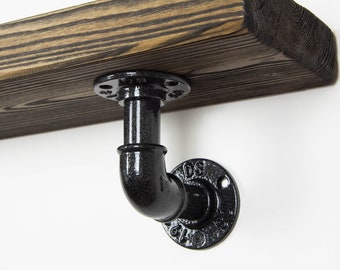 Soportes para tuberías industriales / Soportes para estantes / Estanterías industriales / Decoración industrial / Soportes para estantes de tuberías
