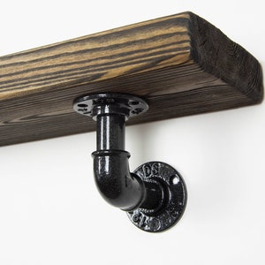 Industrial Pipe Bracket | Shelf Brackets | Industrial Shelving | Industrial Decor | Pipe Shelf Brackets
