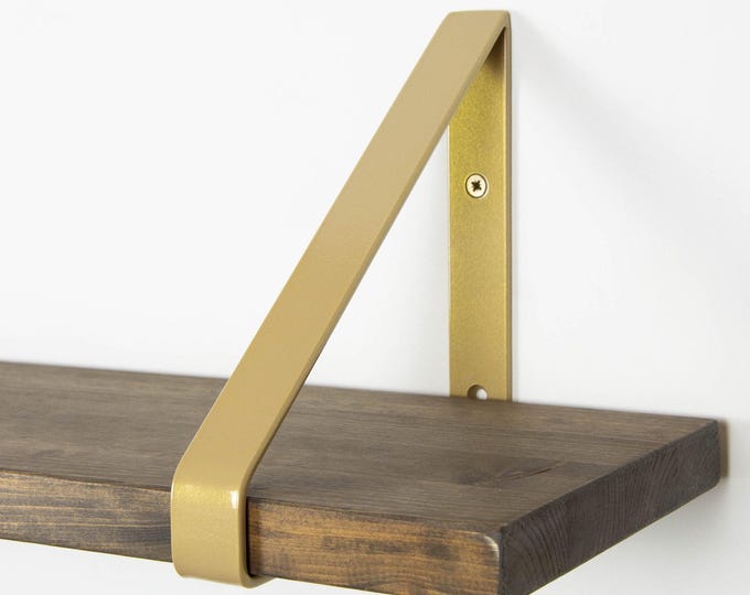 Brackets for Shelf -  Champagne Gold Gloss Color Wall Brackets