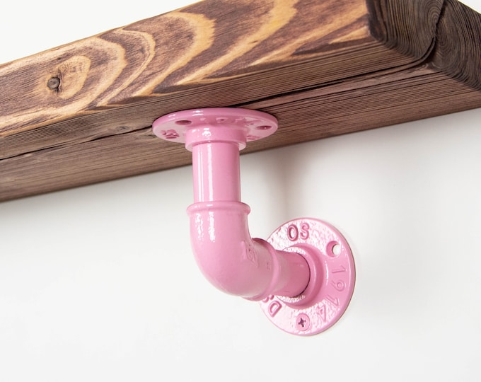 Industrial Pipe Bracket | Shelf Brackets | Industrial Shelving | Industrial Decor | Pipe Shelf Brackets